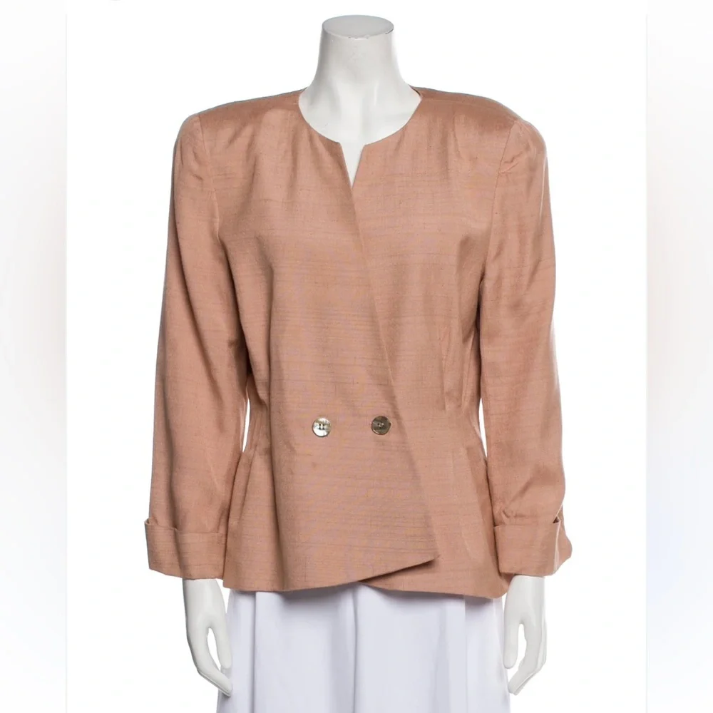 Vintage Dior Peach Double-Breasted Blazer